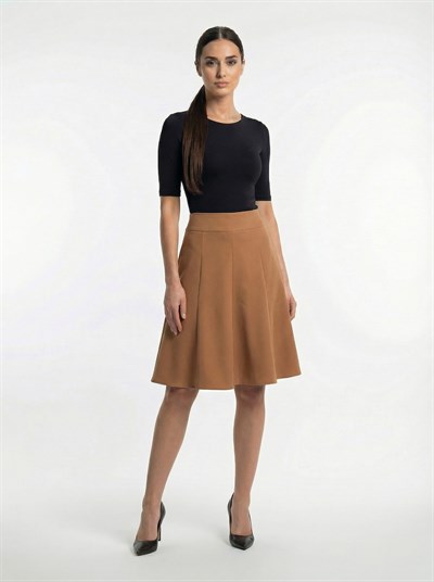 Apsen Kadın Taba Mevsimlik Parçalı Kloş Midi Etek 1896-63