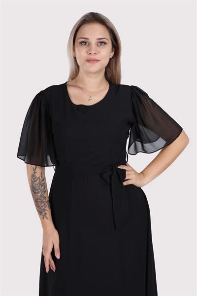 Apsen Kadın  Büyük Beden Melek Kol Boy Midi Şifon Elbise 4257-110