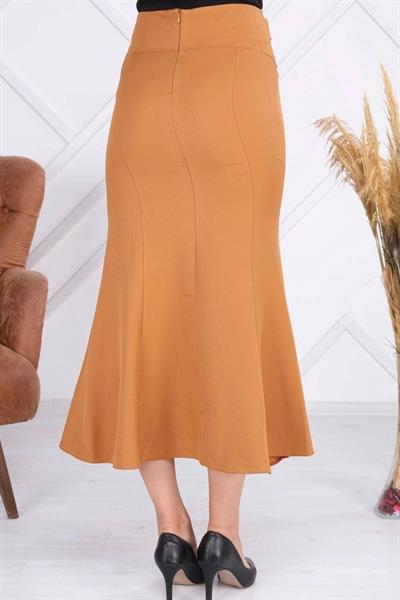 Apsen Kadın  Taba Mevsimlik Düğmeli Apolet Detaylı Balık Etek 2161-95