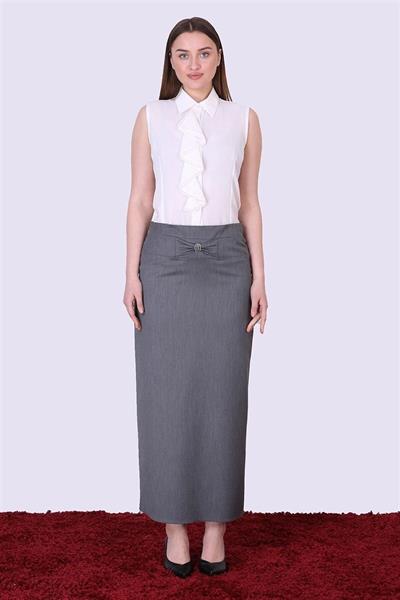 Apsen Kadın Gıri Mevsimlik Fiyonk Detaylı Uzun Kalem Etek 2108-95 