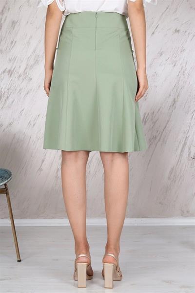 Apsen Kadın Mint Mevsimlik Parçalı kloş Midi Etek 1896-63