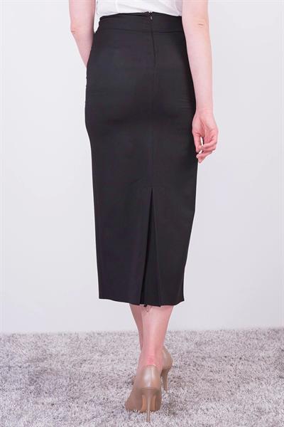 Apsen Kadın Siyah Mevsimlik Poliviskon Toka Detaylı Uzun Kalem Etek 2092-95