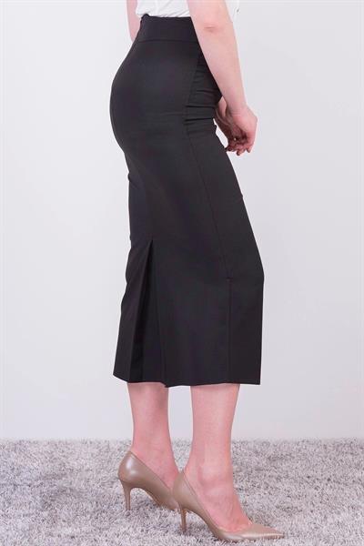 Apsen Kadın Siyah Mevsimlik Poliviskon Toka Detaylı Uzun Kalem Etek 2092-95