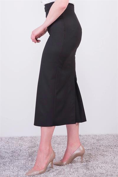 Apsen Kadın Siyah Mevsimlik Poliviskon Toka Detaylı Uzun Kalem Etek 2092-95