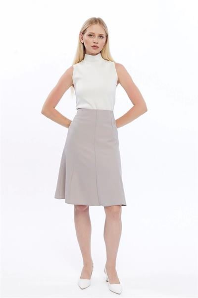 Kadın Midi Boy Kloş Dokuma Etek 2194/63