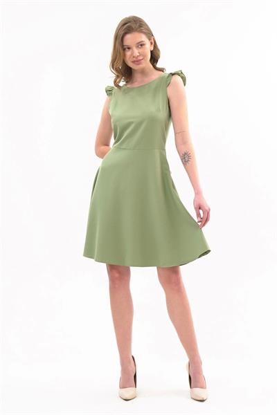 Apsen Kadın Renk Mint Omuz Detaylı  Midi Boy Elbise 4321-95