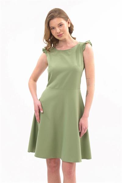 Apsen Kadın Renk Mint Omuz Detaylı  Midi Boy Elbise 4321-95