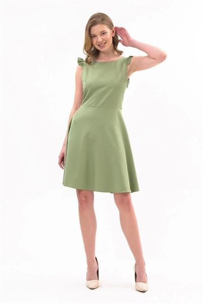 Apsen Kadın Renk Mint Omuz Detaylı  Midi Boy Elbise 4321-95