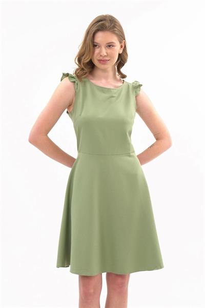 Apsen Kadın Renk Mint Omuz Detaylı  Midi Boy Elbise 4321-95