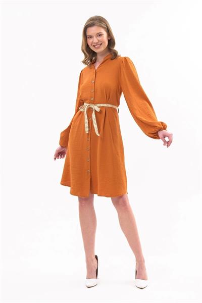 Apsen kadın Kiremit Yeni Sezon Önden Düğmeli Tunik 4077-100