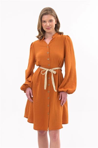 Apsen kadın Kiremit Yeni Sezon Önden Düğmeli Tunik 4077-100