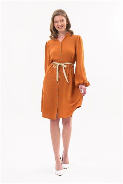 Apsen kadın Kiremit Yeni Sezon Önden Düğmeli Tunik 4077-100