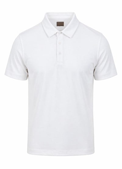 EKRU POLO YAKA LİKRALI MODAL TİŞÖRT