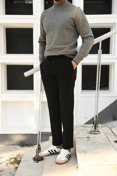 GRİ YARIM BALIKÇI %100 PAMUK TRİKO