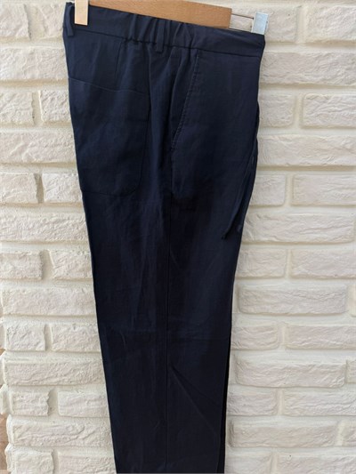 LACİVERT HAM KETEN JOGGER PANTOLON