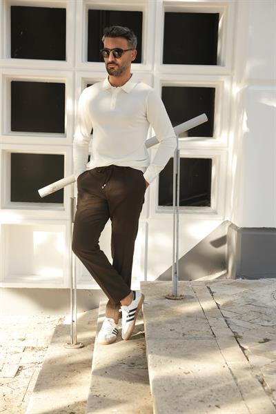 SLİMFİT BEYAZ POLO YAKA RAYON TRİKO