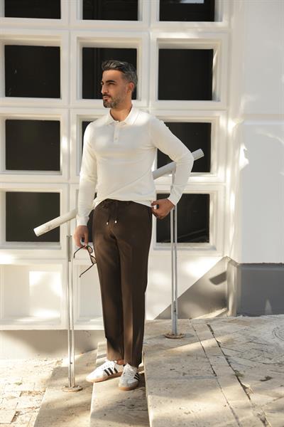 SLİMFİT KAHVE DÜZ JOGGER PANTOLON