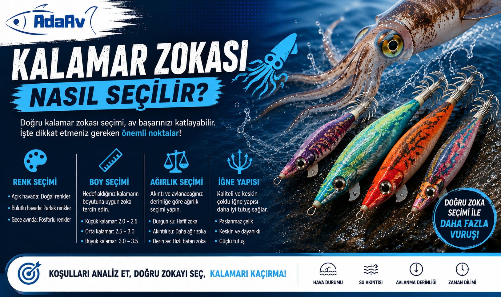 Kalamar Zokası Nasıl Seçilir? Boy, Renk ve Batış Hızı