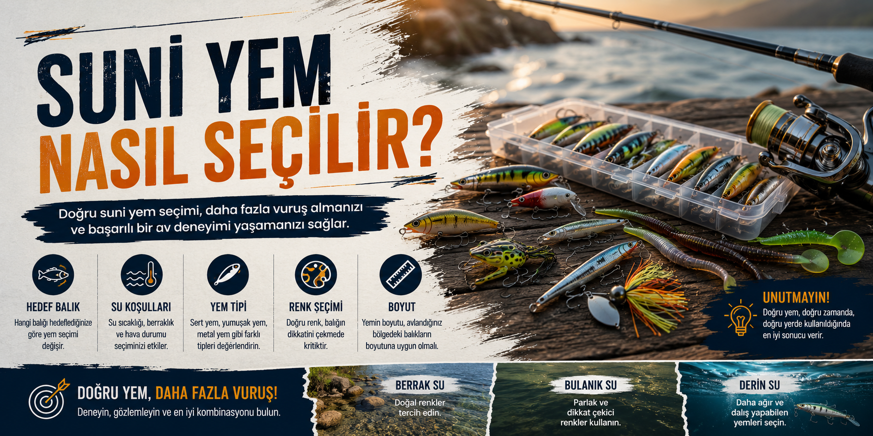 Suni Yem Nasıl Seçilir? Jig, Silikon, Kaşık ve Zoka Rehberi