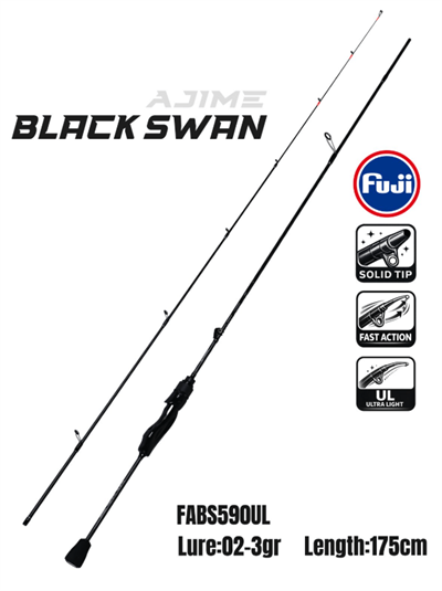 FUJIN Fujin Ajime Black Swan 175cm 02-3gr Aji LRF Kamışı Lrf Kamışları