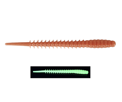 FUJIN Fujin Bio Worm 6cm Floating Sıvılı Kokulu LRF Silikonu - RED UV Silikon Yemler