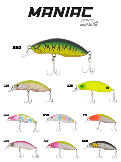 FUJIN Fujin Maniac 50S 8gr 50mm Maket Balık - 260 S.FIRE TIGER Maket Yemler