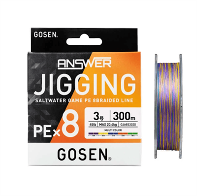 GOSEN  Gosen Jigging Answer PE 8 Örgü Jig ve Tai Rubber İpi 300mt Multi İp Misinalar