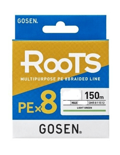 İp Misinalar Gosen X8 Roots PE 8 Örgü Spin İp Misina 150mt A.Yeşil - 0.8 PE