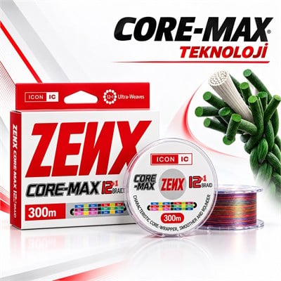 ICON-IC ZenX Core Max Multicolor 12+1 300m İp Misina - 0.10 MM İp Misinalar