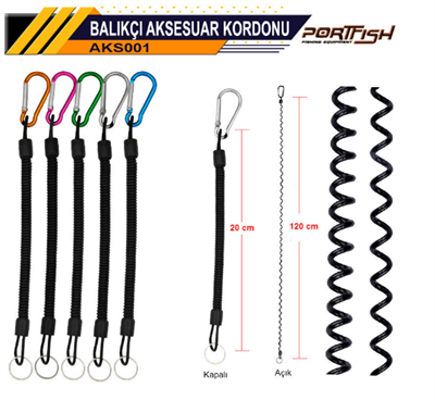 Portfish Karabinalı Balıkçı Aksesuar Kordonu