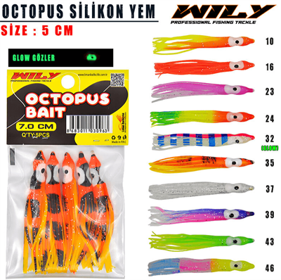 Silikon YemlerPortfish Octopus 5 cm Silikon Yem