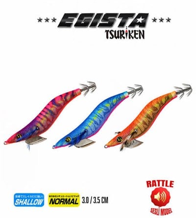 Tsuriken Egista Rattle 3.0 16G Kalamar Zokası - UV PINK Kalamar Zokaları