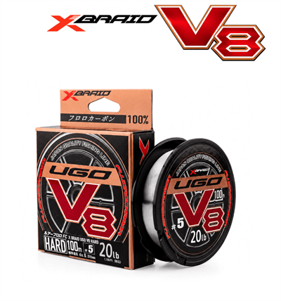 YGK Ygk X061 F-Ugo V8 Hard Fc 100m Misina - 2PE 0.235MM Fluorocarbon (Leader) Misinalar