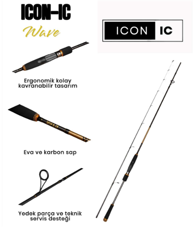 ICON-IC Wave 210 cm 7-28 gr Spin Kamışı | Ada Av