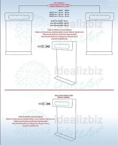 Mim Harfli  Cam Tablo Modern Ofis Makam Odası Hediyelik Büyük Tablo Duvar Dekoru 