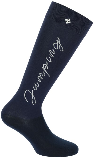 EQUITHÈME Jump Binici Çorabı - Navy- Gümüş Gri