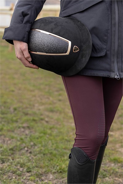 EQUITHEME Glint Lame Binici Kaskı - Siyah / Rose Gold