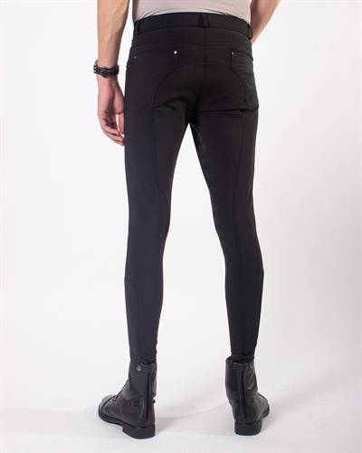 Erkek Binici Pantalonu Siyah Fillip Leg Grip