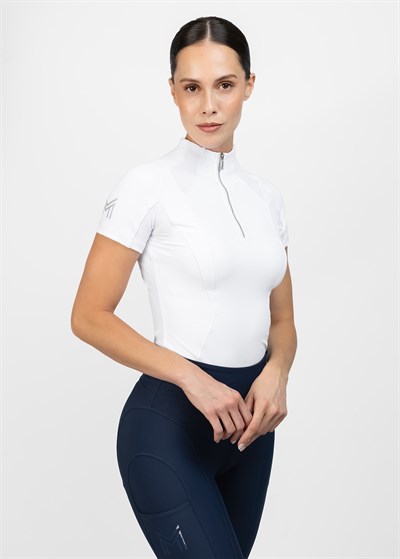 Frame Kısa Kollu Binici Bluzu (Beyaz)