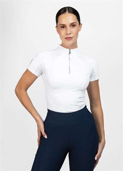 Frame Kısa Kollu Binici Bluzu (Beyaz)