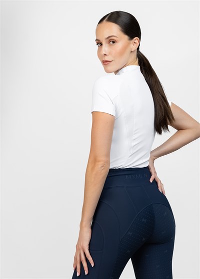 Frame Kısa Kollu Binici Bluzu (Beyaz)