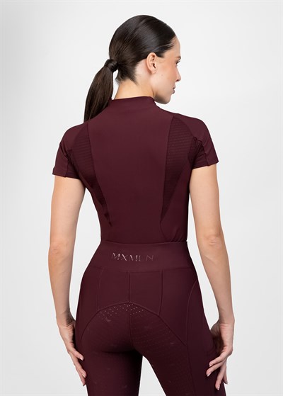 Frame Kısa Kollu Binici Bluzu (Bordo)