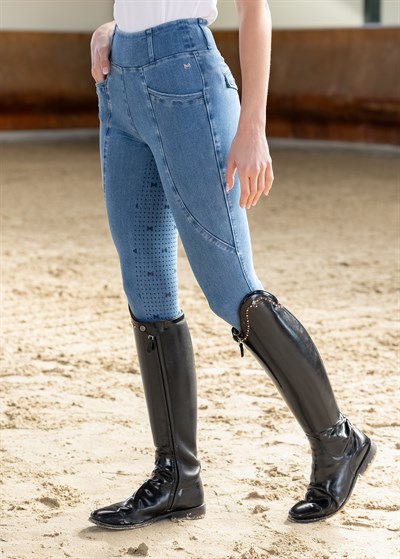 Pro Riding Binici Taytı (Denim) Full Grip