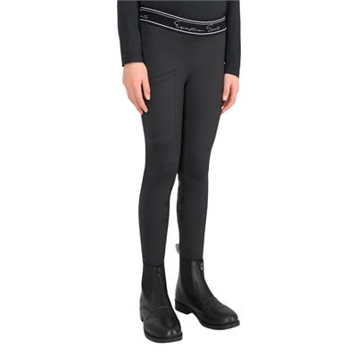 QHP Eden Junior Full Grip Çocuk Binici Taytı - Siyah