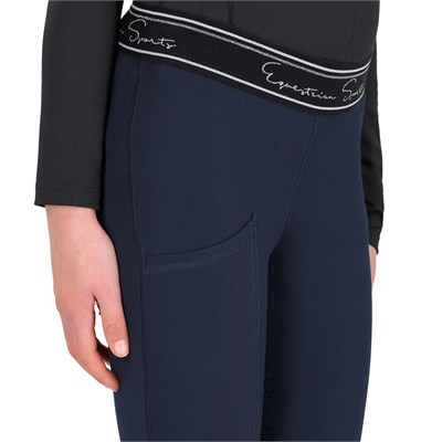QHP Eden Junior Full Grip Çocuk Binici Taytı - Lacivert