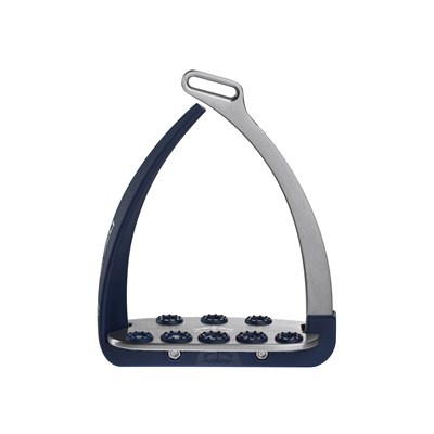 VEREDUS Steel1 Güvenlikli Çelik Binici Üzengisi - Gümüş / Lacivert