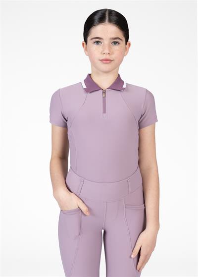 YR Concept Kısa Kollu Polo Yaka Binici Bluzu (Orkide)