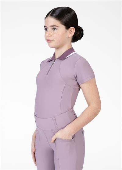 YR Concept Kısa Kollu Polo Yaka Binici Bluzu (Orkide)
