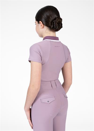 YR Concept Kısa Kollu Polo Yaka Binici Bluzu (Orkide)