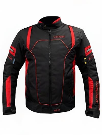 Anger Plus 4 Mevsimlik Korumalı Motosiklet Montu Yeni Sezon Siyah Kırmızı